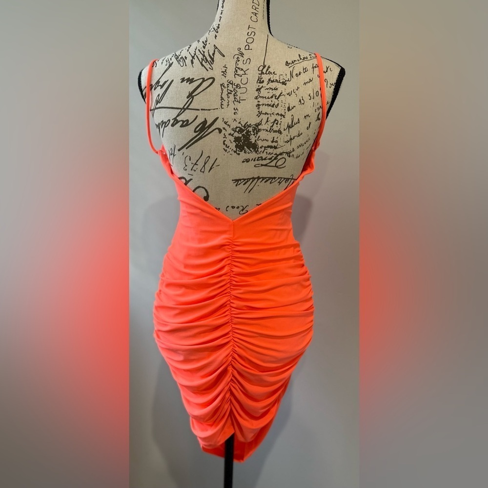 🔥🔥Night Fall V-Neck Mini Dress - Orange 🔥🔥 - Picture 5 of 13